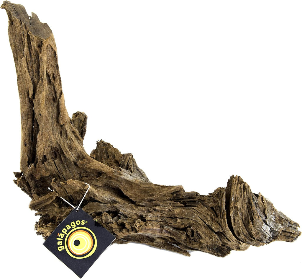 Galápagos (05286) Sinkable Driftwood Bed, Natural, Medium/Large/14-16"
