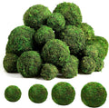 Yunsailing 36 pcs Moss Decorative Ball Natural Green, Handmade Moss Ball Spheres, Vase Fillers for Christmas Garden Home Wedding Party Decoration, 4 Sizes