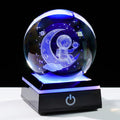 3d Astronaut Figurine Statue Crystal Ball 80mm 3.15inch - Space Astronomy Gifts Solar System Model Decor Crystal Sphere Unique Gifts For Men Him Birthday Dad Physics Science Teacher Night Light Lamp