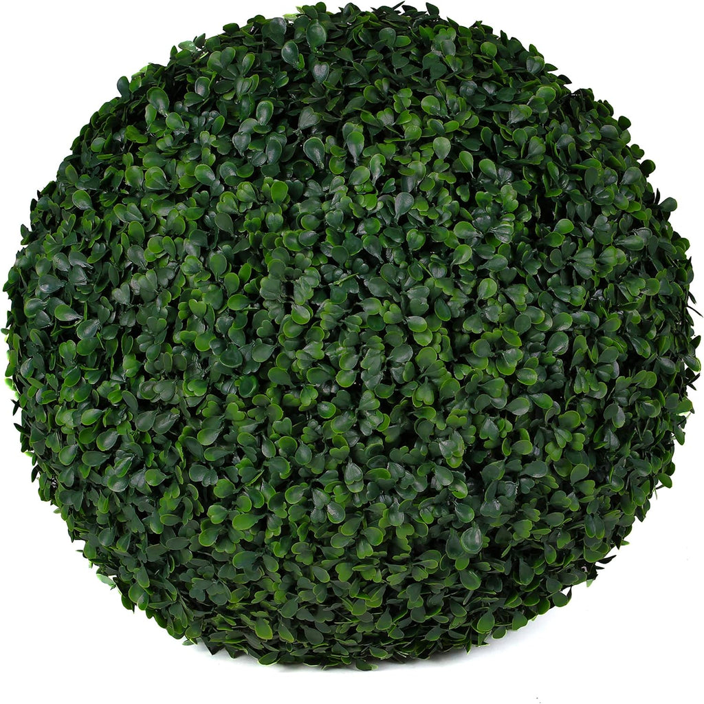 3rd Street Inn Large Boxwood Topiary Ball - Artificial Plant Set - Indoor/Outdoor Wedding Party Decor - Faux Foliage Garden Sphere - Tree and Bush Substitute (15", 8 Pack)