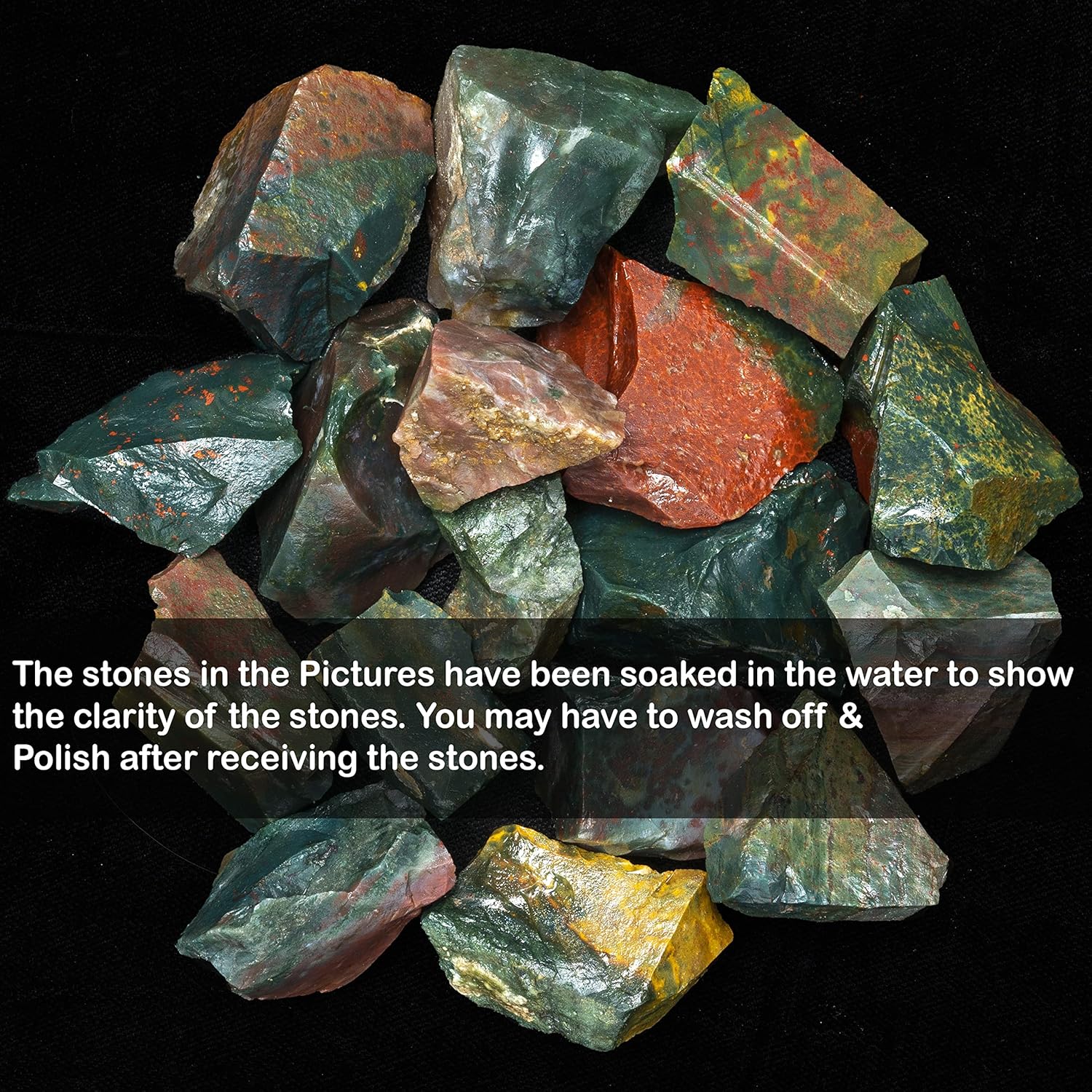 Crocon Bloodstone Rough Bulk Natural Stone Raw Stone Tumbling Cabbing Polishing Mining Chakra Balancing Reiki Healing Good Luck Home Office Decor Weight :-1Lb Approx