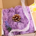 Caiyjhao Lifelike Green Artificial Moss, Suitable for Potted Plants, DIY Crafts, Fairy Garden, Flower Wall, Christmas, Glass Fish Tank Decoration (Light Purple 3.5oz)