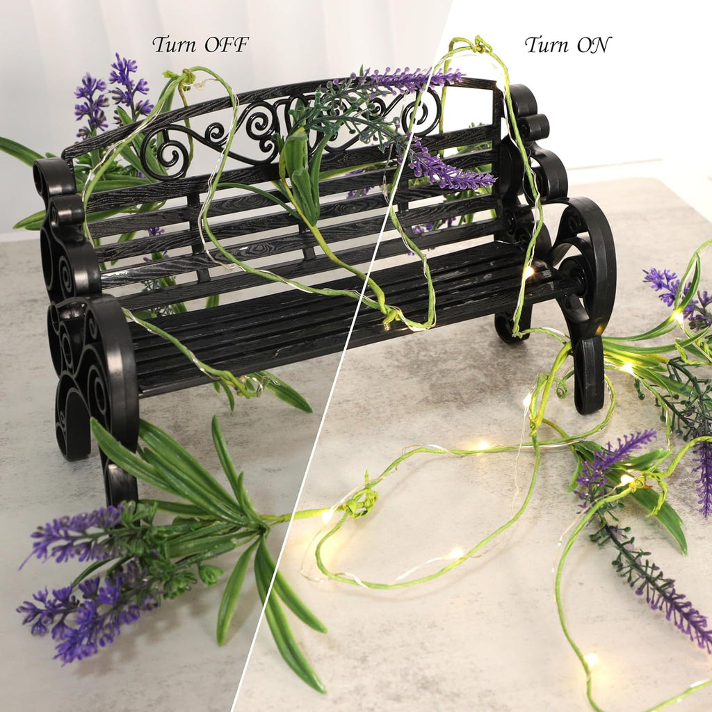 Impress Life Lavender String Lights, 10Ft 30 LEDs Battery Powered Indoor Fairy Lights Bedroom Wedding Garden Party Decorations