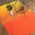Fab Habitat Outdoor Rug - Waterproof, Fade Resistant, Crease-Free - Premium Recycled Plastic - Ombre Stripe- Porch, Deck, Balcony, Mudroom, Laundry Room, Patio - Big Sur - Sunset - 3 x 5 ft