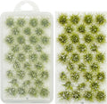 Woohome Static Grass Tuft Model Grass Tufts, 32 PCS Railway Artificial Grass White Bushy Tuft Flower Cluster Vegetation Groups for DIY Architecture Building Model Train Landscape Railroad Scenery