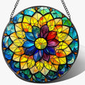 8'' Rainbow Mandala Sun Catcher Ornament, Stained Glass Window Hanging, Sun Catchers for Windows Hanging Ornaments, Window Decor, Ideal Gift | Colorful Spiritual Gifts for Her