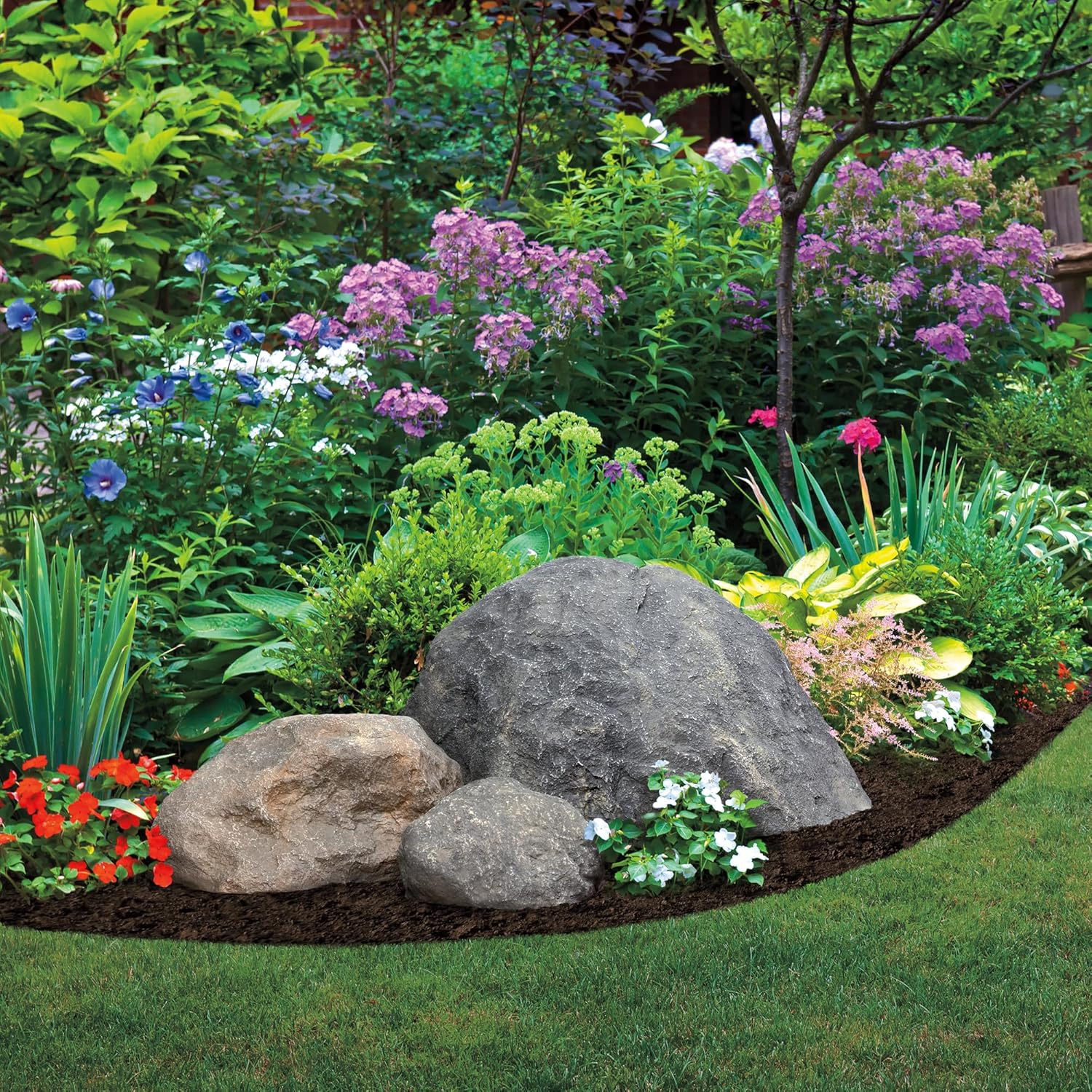 Deckorators 27 in. x 21 in. x 14 in. Gray Large Landscape Rock