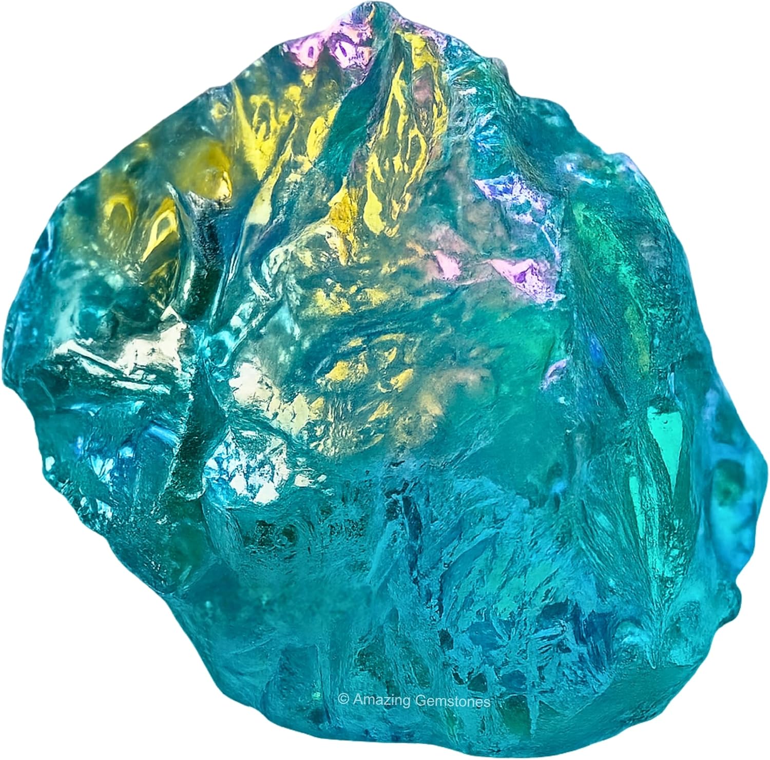 Amazing Gemstone Aqua Aura Quartz Raw Crystals and Healing Stones, Natural Rocks for Meditation - DIY Raw Stones and Crystals, 2 Pieces
