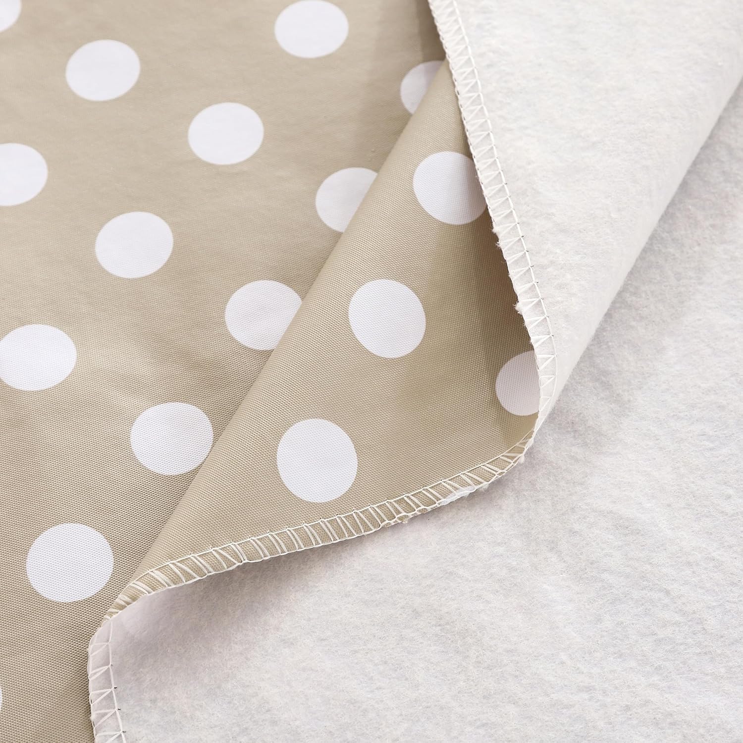 Heavy Duty Vinyl Tablecloth with Flannel Backing Waterproof Oil-Proof Plastic Table Cloth Stain-Resistant Wipeable Rectangle or Square Table Cover for Indoor and Outdoor (White Dots,52x70 Inch)