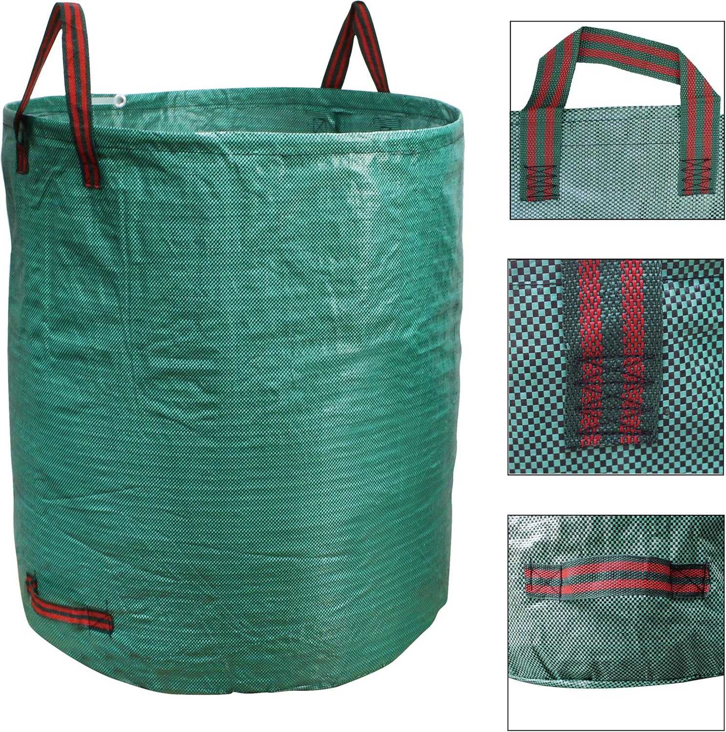 PHYEX Professional 4-Pack 132 Gallon Gardening Bags for Lawn Yard, Extra Large Reusable Leaf Bags, Waste and Trash Container