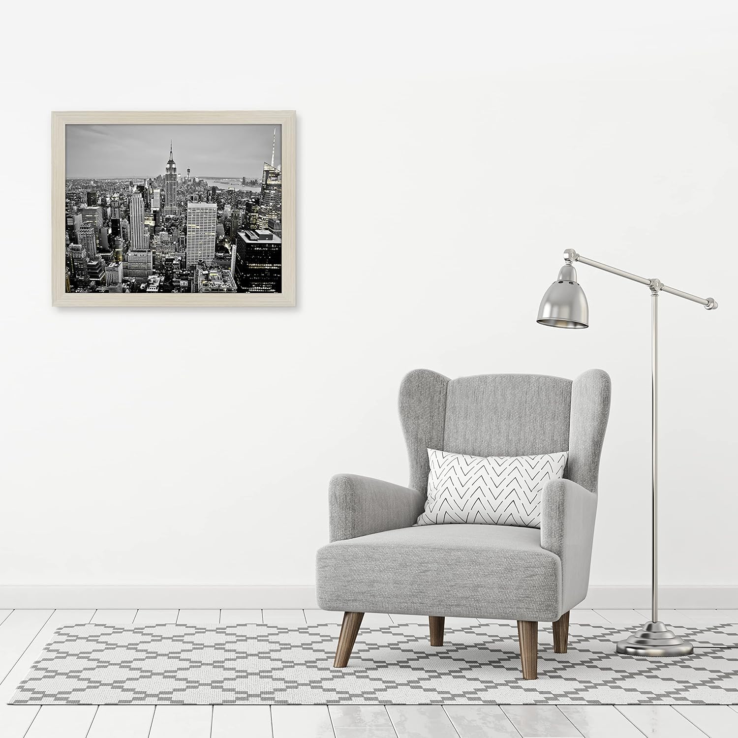 Americanflat 18x24 Poster Frame with Polished Plexiglass - Wide Picture Frames Made of Engineered Wood for Vertical or Horizontal Wall Display - Epic Collection - Light Wood