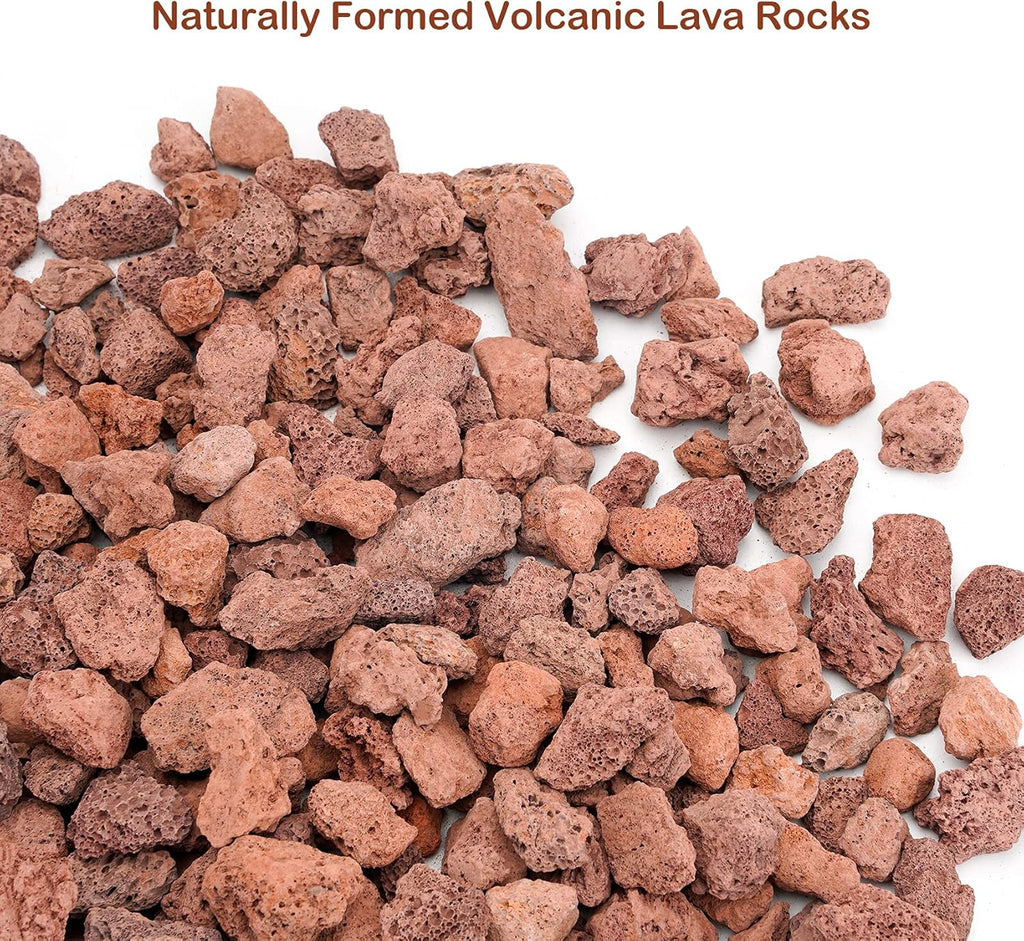 Stanbroil Red Lava Rock Granules for Gas Log Sets and Fireplaces - 10 lb.Bag (0.4"-0.8")