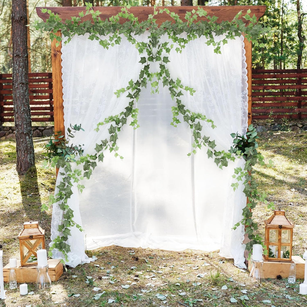 ucky 2pcs Artificial Ivy Artificial Vines Artificial Plants 71 Inch Fake Hanging Plants Silk for Garden Terrace Beach Party Decoration Wedding Decoration （Green）