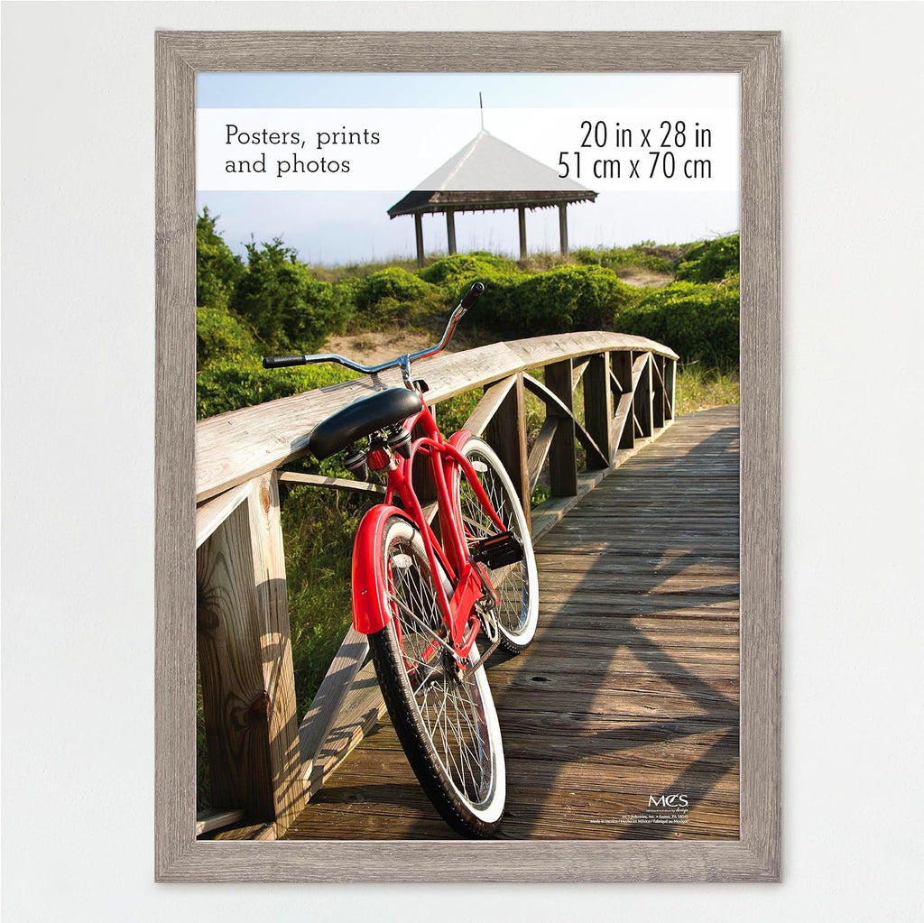 MCS Museum Poster Frame 20x28 Barnwood, Vertical & Horizontal Wall Hanging Large Picture Frame for Photos, Posters & Art Prints (1-Pack)