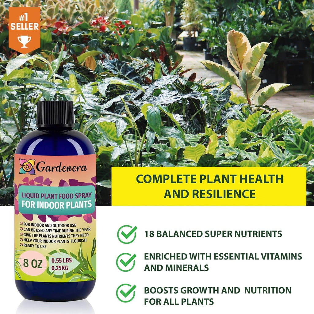 Gardenera Plant Growth Superfood for AGLAONEMA with 18 Essential Vitamins & Minerals - Organic Plant Food Fertilizer - Micro-Fungi and Bio-Organisms for AGLAONEMA Plant Care & Growth Enhancement - 8oz