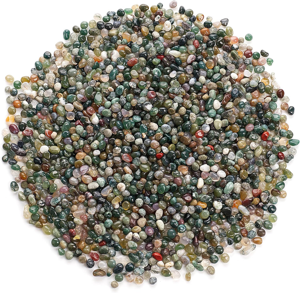 Cherry Tree Collection 1/2 Pound Polished Tumbled Gemstone Chips, Pebbles, Crystal Chips Bulk for Jewelry Making, Healing, Plants, Succulents, Aquariums, Decoration, Chakra (Fancy Jasper)