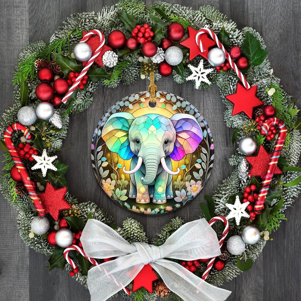 Touber Christmas Ornament, Elephant Christmas Ornaments for Tree, Christmas Tree Decor, Holiday Ornament