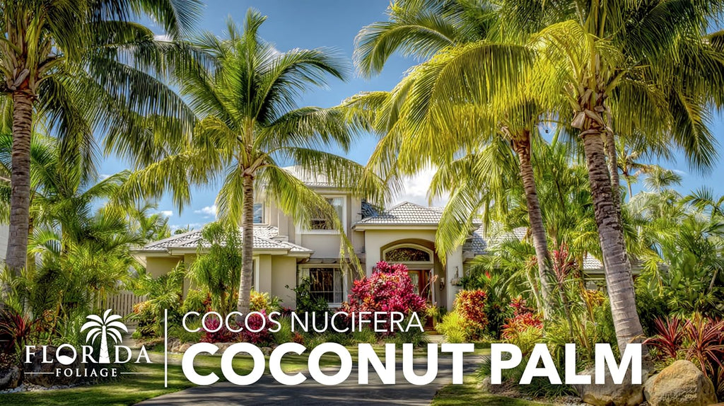 Coconut Palm | 1 Large Gallon Size Plant | Cocos nucifera | Tropical Landscaping, Indoor Tree, Patio Specimen, Air Purifying, Low Maintenance, Fast Growing, Exotic Houseplant, Lush Foliage