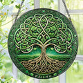 Stained Glass Window Hanging, Pauyadu Tree of Life Sun Catchers, Stained Glass Suncatcher, Tree of Life Decor Gifts for Women, Men, Wife, Lovers, Couple and Friend - 8 Inch
