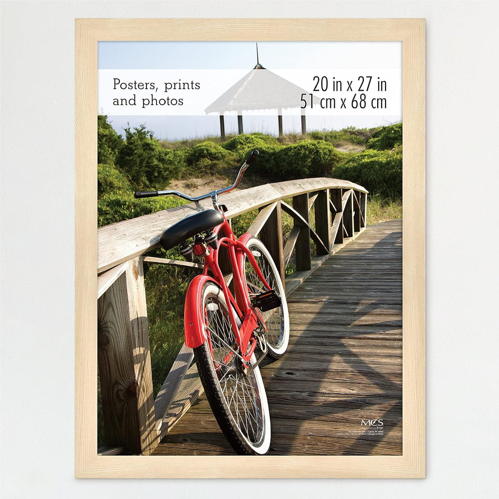 MCS Museum Poster Frame 20x27 Natural Woodgrain, Vertical & Horizontal Wall Hanging Large Picture Frame for Photos, Posters & Art Prints (1-Pack)