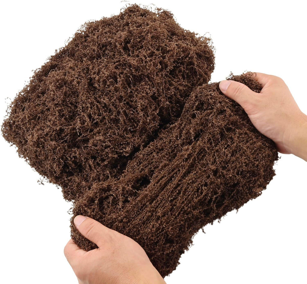 Lifelike Filamentous Moss is Used in Art Projects, Autumn Theme, Vase Stuffing, Gift Decoration, Romantic Crafts and Wedding Background Wall Display (Brown 3.5oz)