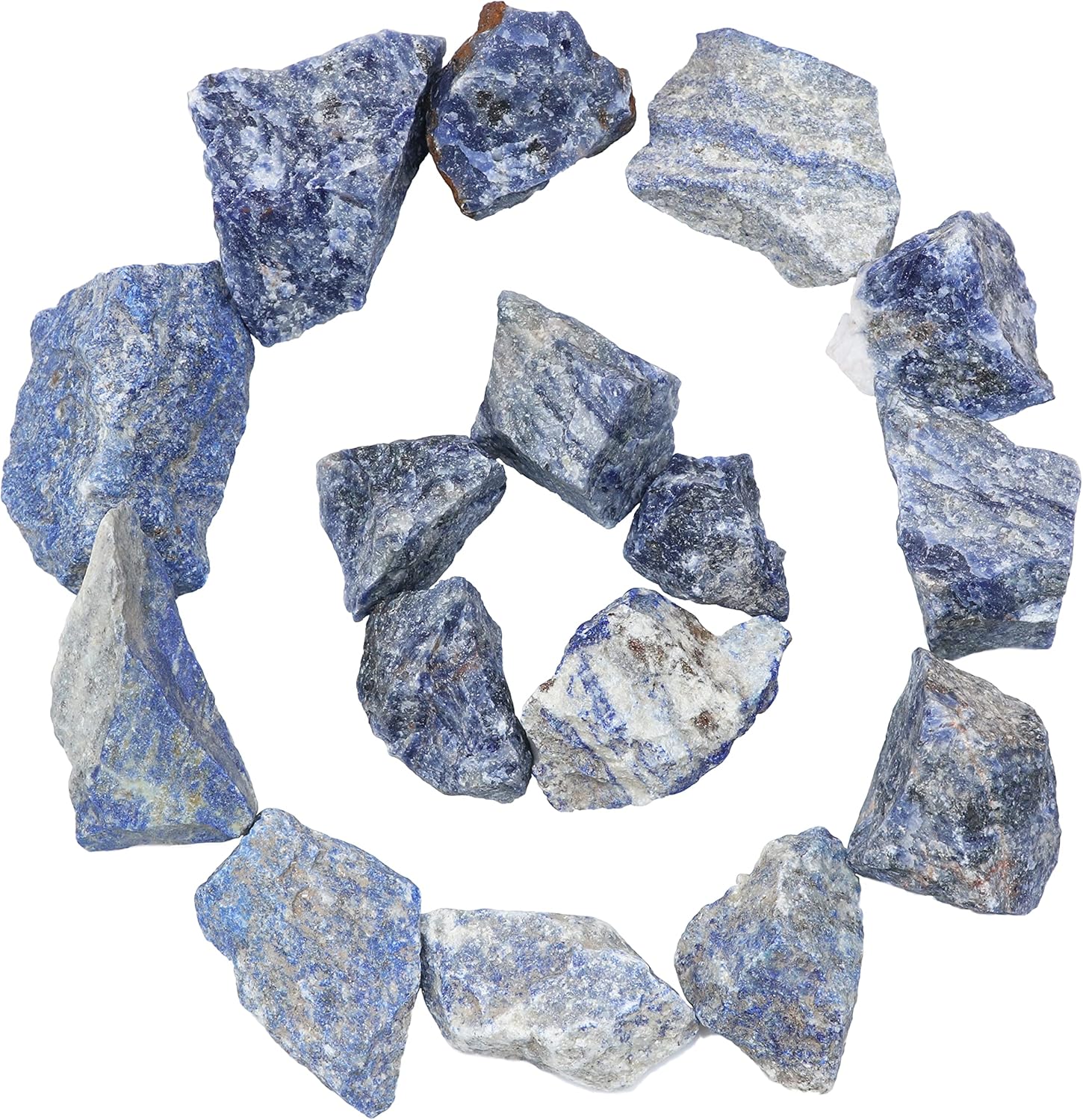 Crocon 1LB Lapis Lazuli Rough Bulk Natural Stone Raw Gemstone Tumbling Cabbing Polishing Mining Chakra Balancing Reiki Healing Good Luck Home Office Decor