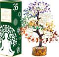 7 Chakra Tree of Life - Crystal Tree for Positive Energy, Attract Good Luck Mothers Day Feng Shui Money Bonsai - Gemstone Tree, Seven Chakra Healing Stones, Home Decoration Gift