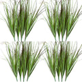 16PCS Artificial Plants,Artificial Shrubs Wheat Grass Greenery,Artificial Greenery Stems Fake Outdoor Plants for Home Decor,Fake Tall Grass Artificial Grass Plant for Outdoor Indoor Decor