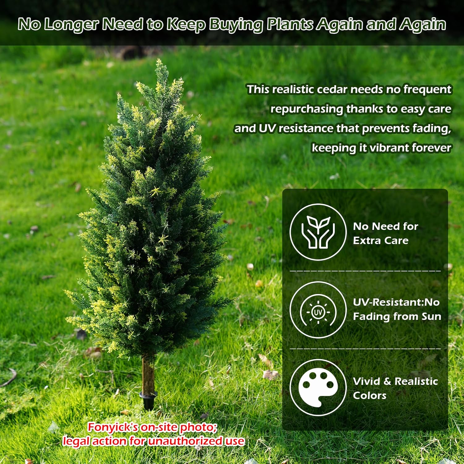 40inch Artificial Cedar Christmas Trees, 2 Sets Faux Cypress Topiary with Spikes, Weatherproof UV Resistant Fake Shrubs Cypress for Outdoor Front Porch Planters, Topiary Bush Balls Decor