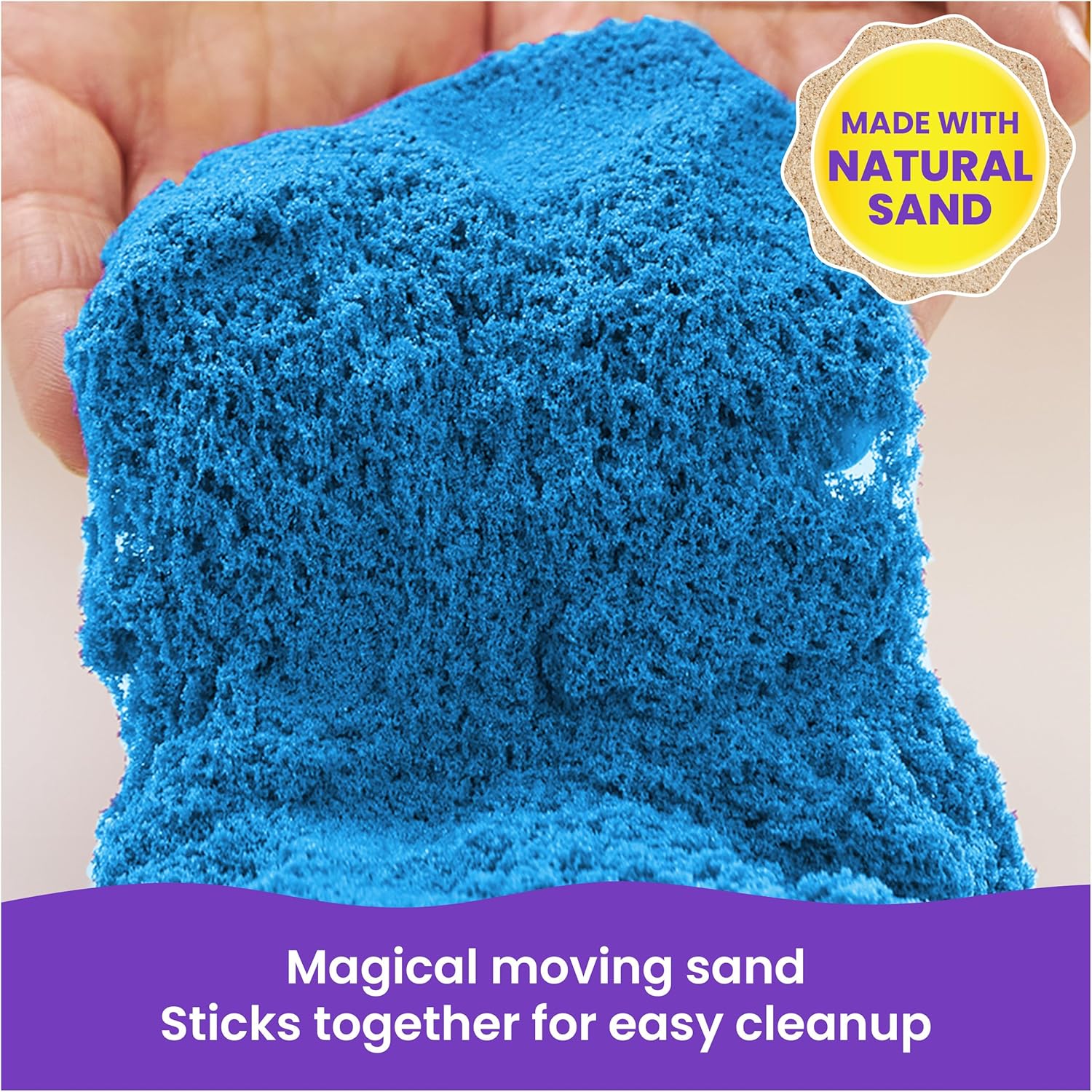 Kinetic Sand, Variety Case with 2lbs Play Sand (Beach, Neon & Shimmer) & 5 Tools, Reusable Storage, Sensory Toys for Kids Ages 3 and up