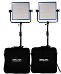 Dracast Pro Series LED1000 Bi-Color LED 2 Light Kit with V-Mount Battery Plates and Light Stands