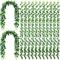 12 Pcs 5.6ft Artificial Wedding Scindapsus Vines Garland Faux Vine Garlands Realistic Plastic Leaves Fake Hanging Greenery Plant for Wedding Centerpiece Table Party Indoor Outdoor Wall Decor