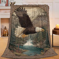 Bald Eagle Throw Blanket Eagle Stuff Gifts for Kids Girls Boys Adults Women Men Soft Cozy Warm Plush Fluffy Fuzzy Fleece Blanket Decor 40''X50''