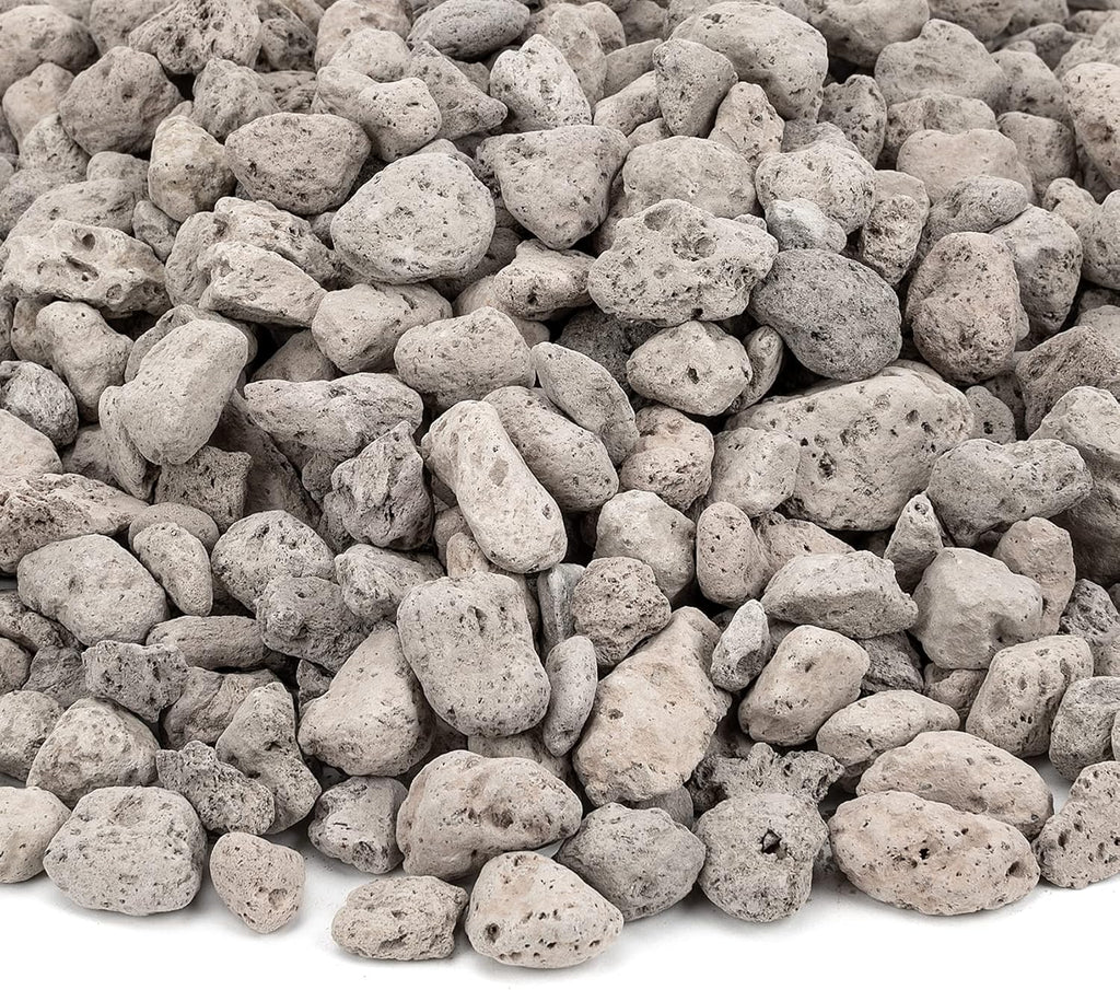 Stanbroil Light Weight White Lava Rock Granules - Natural Volcanic Rocks Decorative Landscaping Stones for Outland Living Bond Portable Fire Pit, Gas Log Set and Fireplace - 5 Pounds (4/5" - 1-1/5")