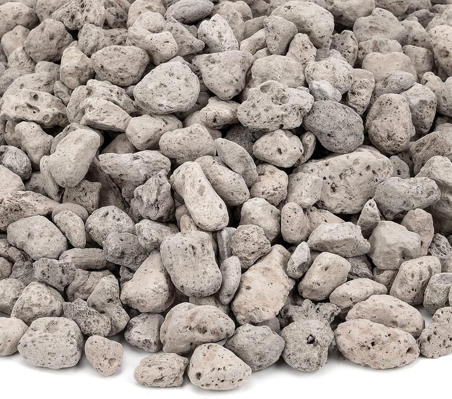 Stanbroil Light Weight White Lava Rock Granules - Natural Volcanic Rocks Decorative Landscaping Stones for Outland Living Bond Portable Fire Pit, Gas Log Set and Fireplace - 5 Pounds (4/5" - 1-1/5")