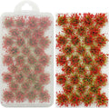 Woohome Static Grass Tuft Model Gras s Tufts, 32 PCS Railway Artificial Grass Red Bushy Tuft Flower Cluster Vegetation Groups for DIY Architecture Building Model Train Landscape Railroad Scenery