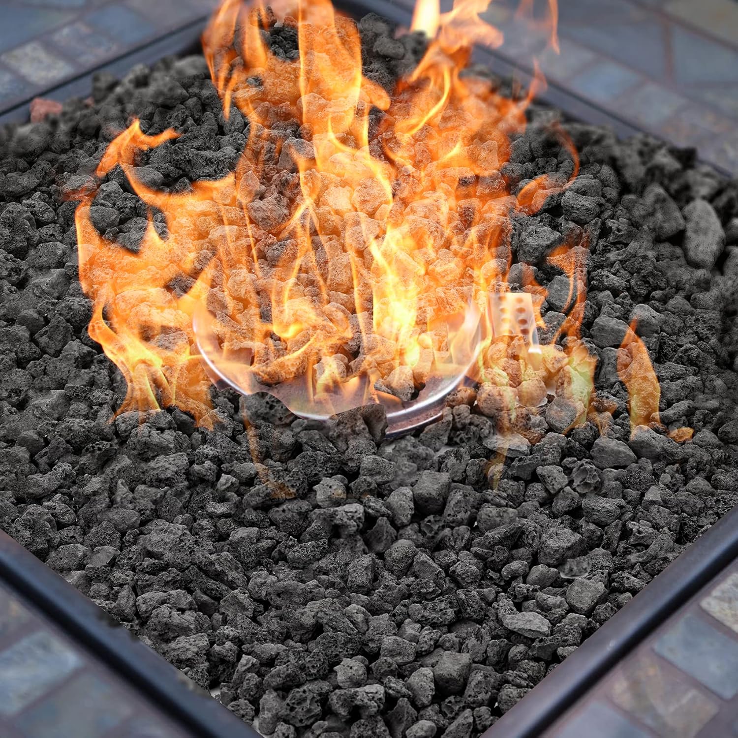 Onlyfire Black Lava Rock 10 Pounds Volcanic Lava Stones for Indoor Outdoor Fire Pits Fireplaces Gas Grill and Landscaping, 0.4-0.8 Inch