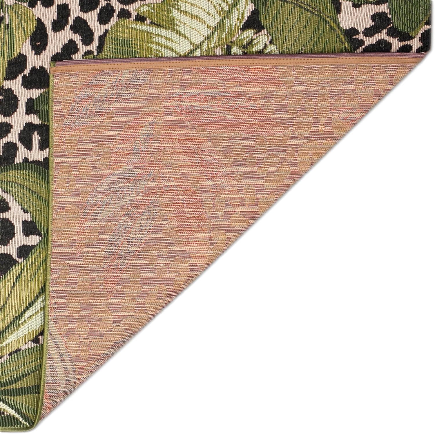 Liora Manne Marina Low Profile Durable Indoor/Outdoor Woven Rug- Safari Green 7'10" x 9'10"