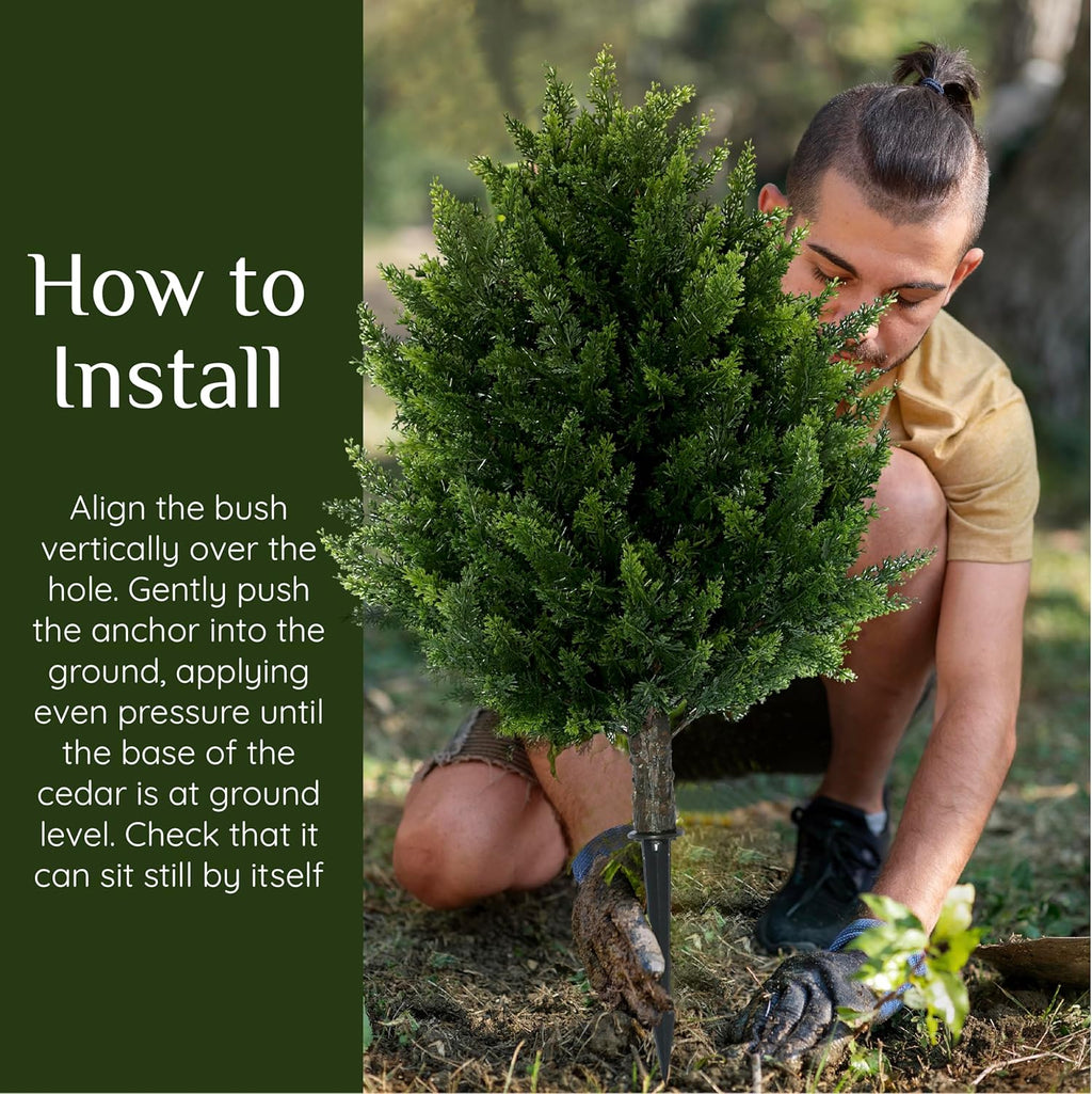 4 PCS-16.5inch Height Artificial Cypress Boxwood Topiary – Breathe Life & Lushness into Any Space – Lifelike – UV-Resistant Great for Indoors & Outdoor - Easy to Install