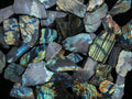 Crocon 1LB Labradorite Bulk Polished Slice Natural Stone Raw Rough Gemstone Mining Chakra Stone Balancing Reiki Healing Good Luck Home Office Decoration DIY Project Gifts