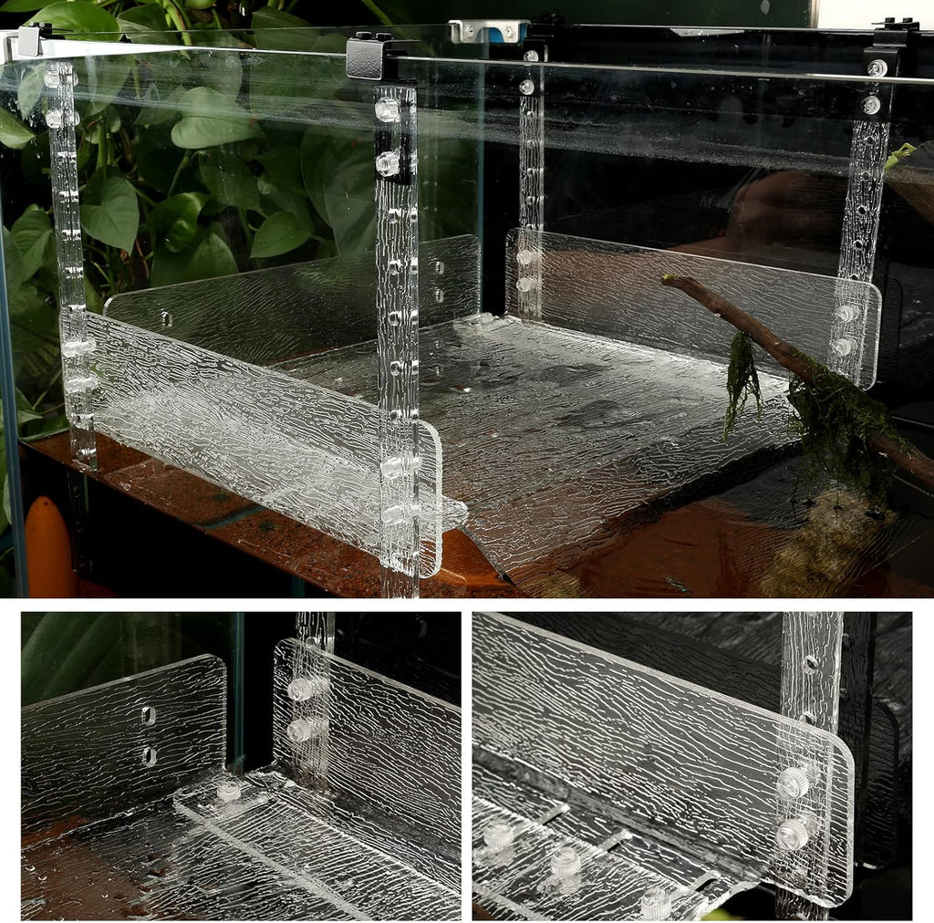 Hanging Turtle Basking Platform for Aquatic Turtles 20 55 Gallon, 40 Gallon Long Tank, Aquatic Reptile Ramp Dock, Turtle Terrace, Turtle Tank Accessories