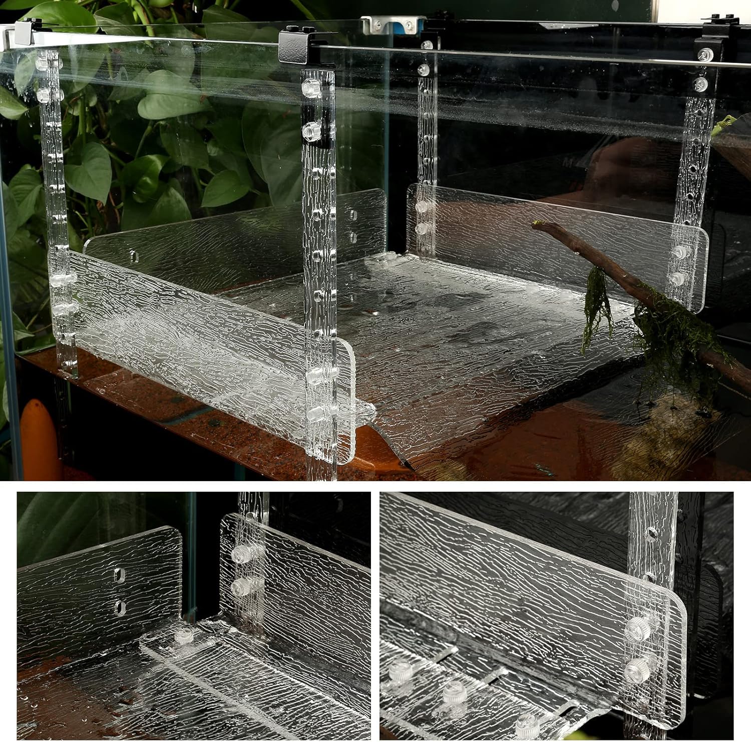 Hanging Turtle Basking Platform for Aquatic Turtles 20 55 Gallon, 40 Gallon Long Tank, Aquatic Reptile Ramp Dock, Turtle Terrace, Turtle Tank Accessories