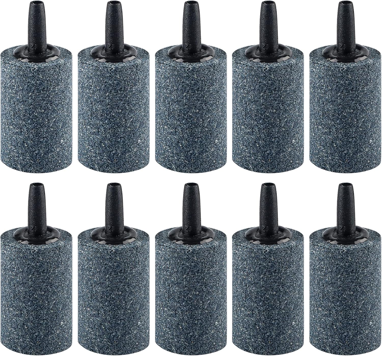 Pawfly Aquarium 1.2 Inch Air Stone Cylinder Bubble Diffuser Release Tool for Nano Air Pumps Small Buckets Fish Tanks and Outdoor Garden DWC Reservoirs, 10 Pack