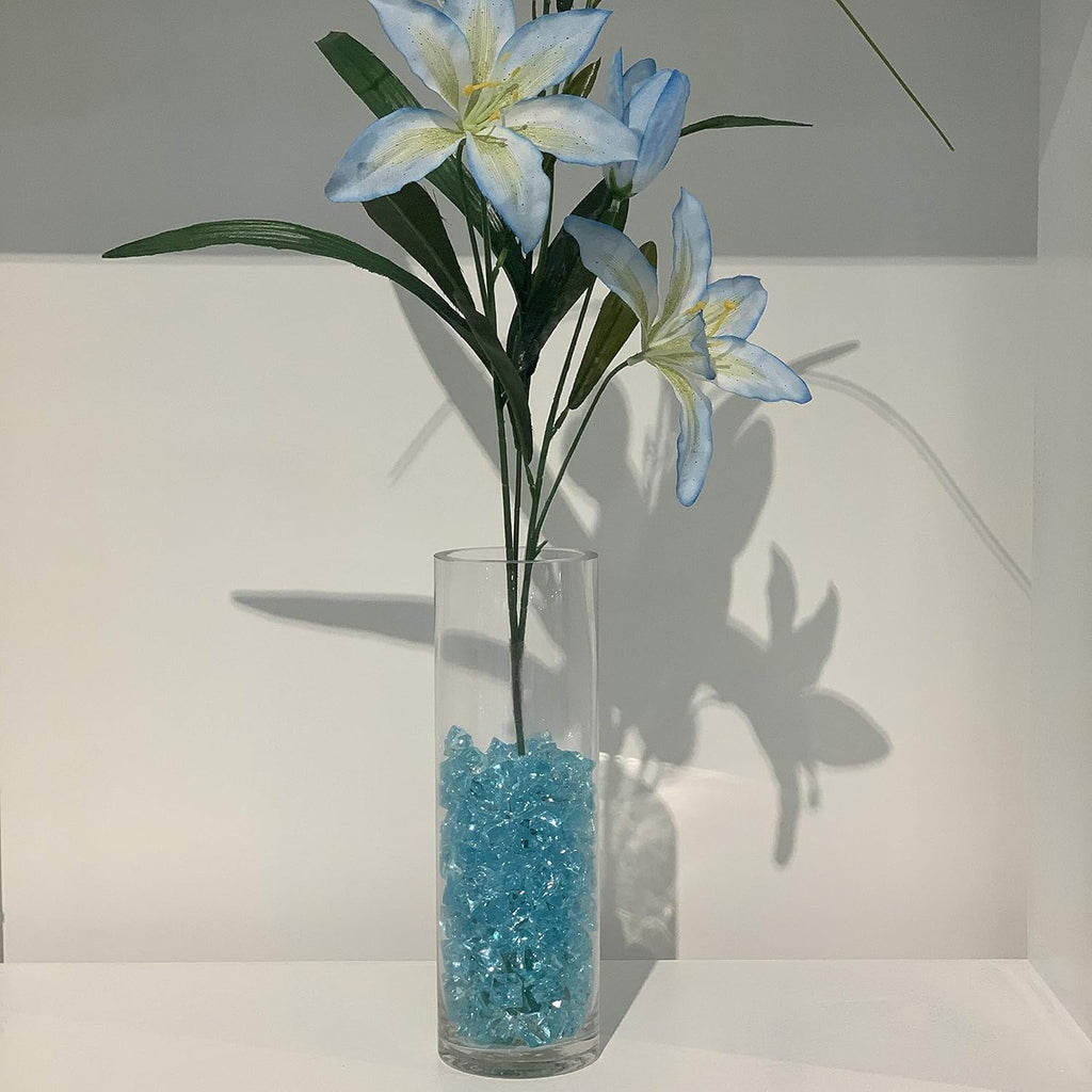 WGVI Quality Thick Weighted Clear Cylinder Glass Vases, 3" W x 10" H, Flower Bud Vase Skinny Narrow Floral Bouquet Container Centerpieces Tabletop Pen Brush Holder, Bulk Wholesale, 18 Pieces