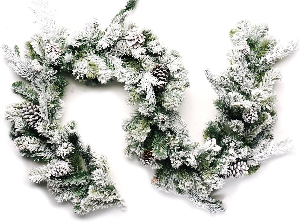 CraftMore Frosted Forest Pine Garland 6 Feet