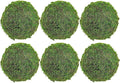 6pcs Moss Balls Decorative Faux Green Dried Artificial Moss Balls for Centerpiece Bowls for Home Garden Wedding Party Decor (3.5"-Set of 6)