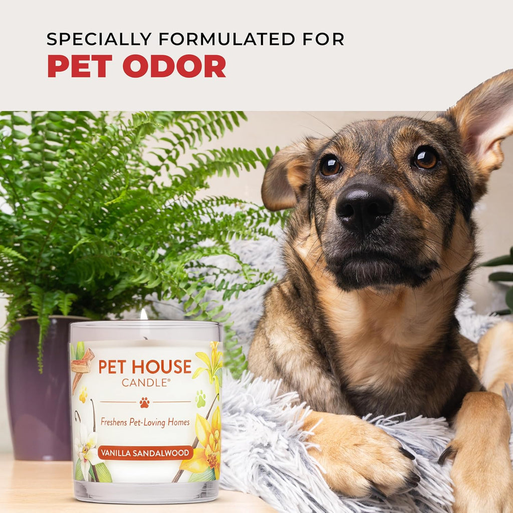 One Fur All Pet House Christmas Candles, Long Lasting, Clean Burning, Soy Wax Scented Pet Odor Candles Holidays Fur All