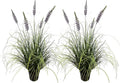 Artificial Lavender Plant 35in (2 Pack) - Tall Faux Indoor Home Decorative Plants & Flowers in Pot, Fake House Plant
