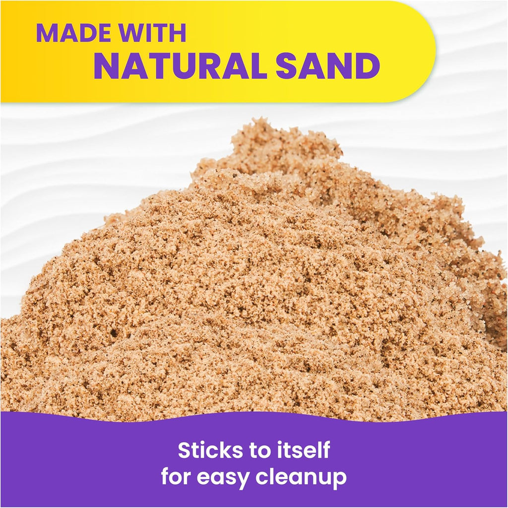 Kinetic Sand, 5.5lbs (2.5kg) Natural Brown Play Sand for Arts and Crafts, Sandbox, Amazon Exclusive (Packaging May Vary), Sensory Toys, Holiday Gifts & Stocking Stuffers for Kids Ages 3 and up