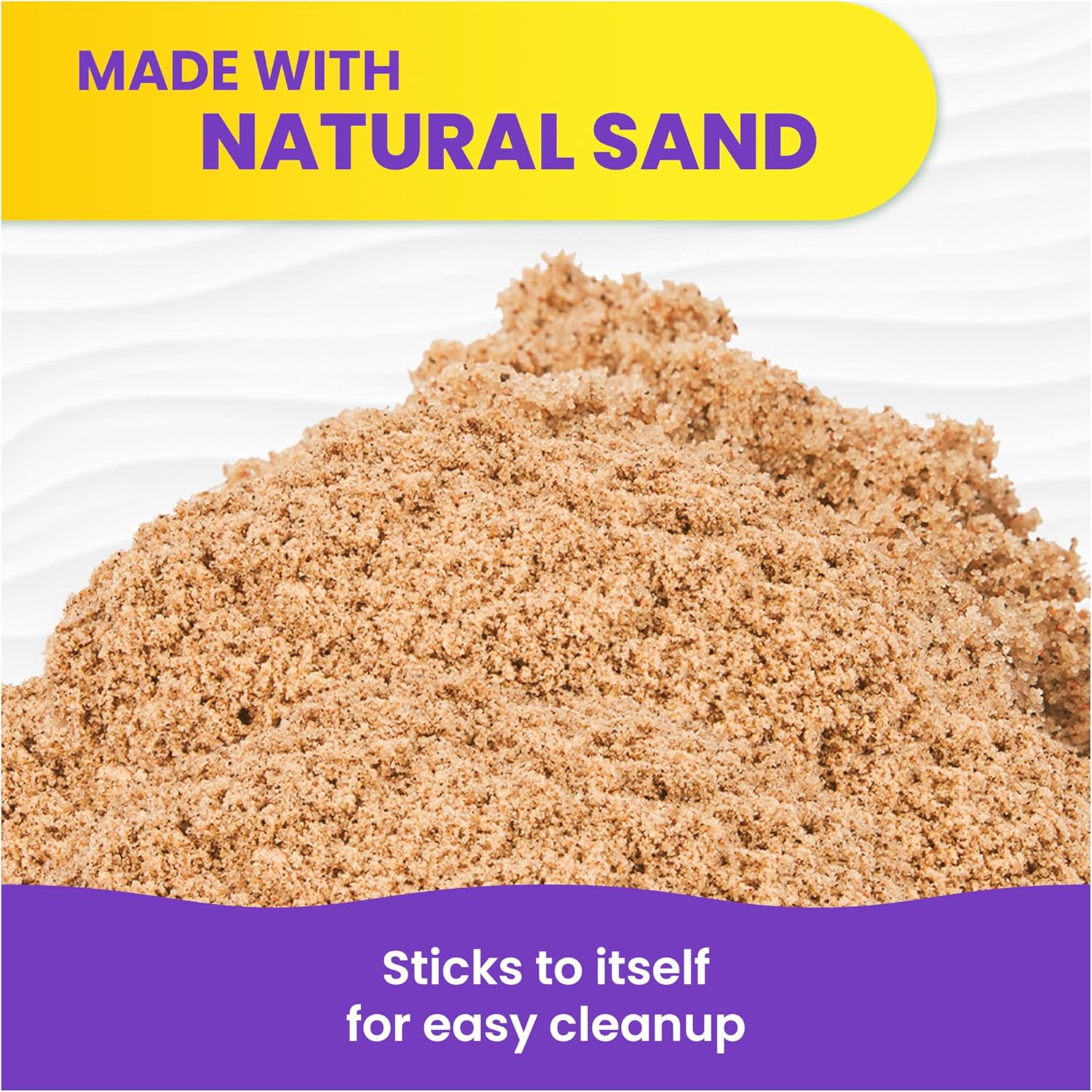 Kinetic Sand, 5.5lbs (2.5kg) Natural Brown Play Sand for Arts and Crafts, Sandbox, Amazon Exclusive (Packaging May Vary), Sensory Toys, Holiday Gifts & Stocking Stuffers for Kids Ages 3 and up